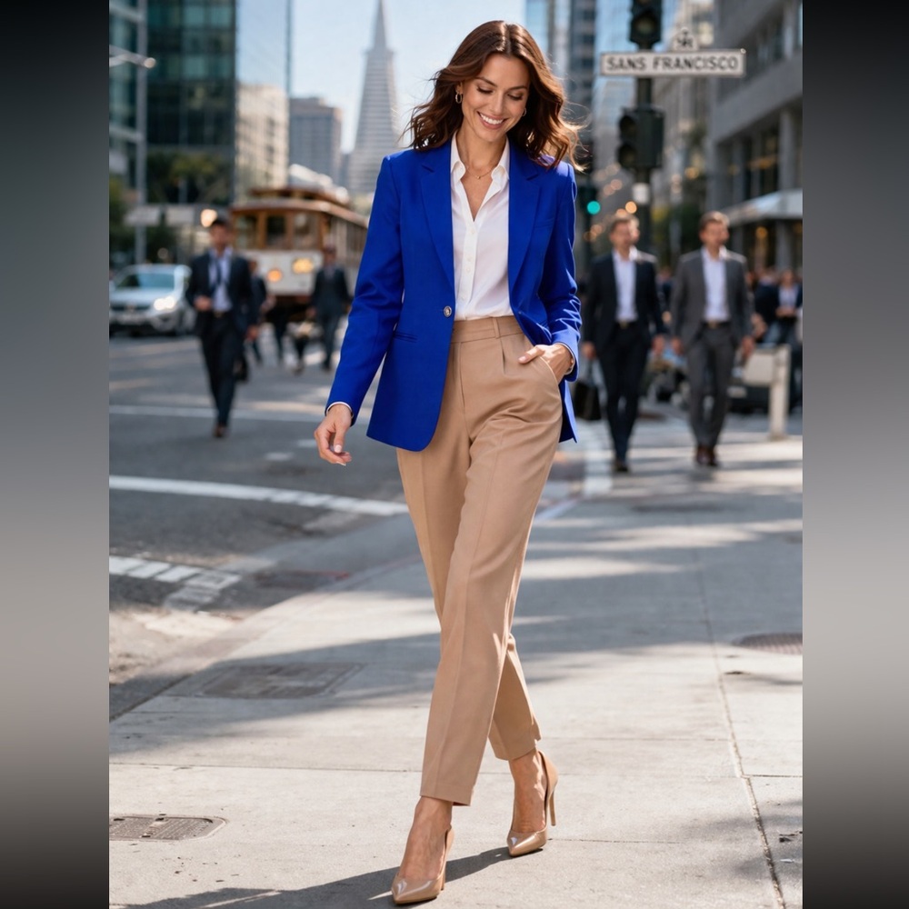 Zara Royal Blue Tailored Blazer